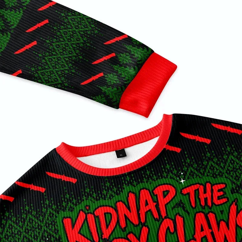 Kyoto-Lion Santa Claus Got Tangled Up Christmas Ugly Sweatshirt