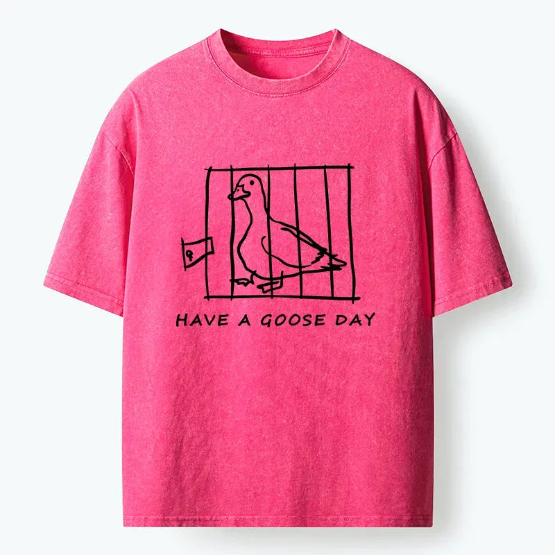 Kyoto-Lion GOOSE Day Washed T-Shirt