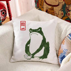 Kyoto-Lion Woodblock Print Frog Cushion Pillow