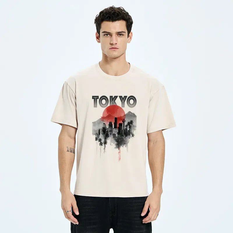 Kyoto lion sunset tee limited edition