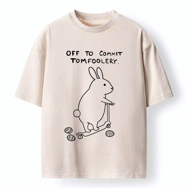 Kyoto Lion Rabbit Washed T-Shirt for Men