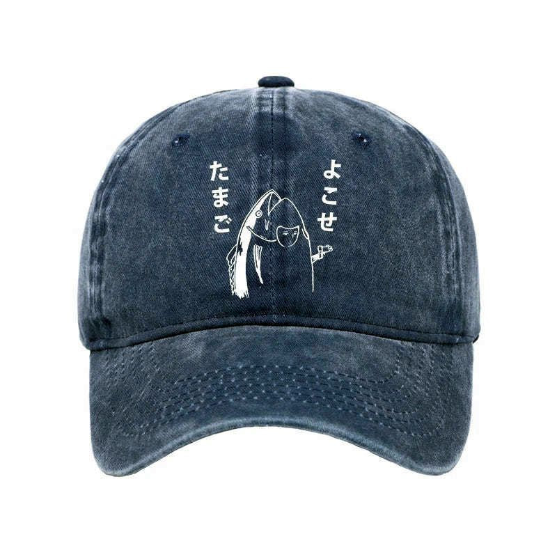 Japanese washed cap for daily wear