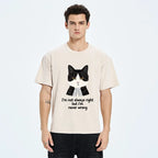 Kyoto-Lion Wise Cat Quote Washed T-Shirt