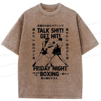 Kyoto-Lion Friday Night Boxing Washed T-Shirt
