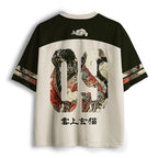 Kyoto-Lion Traditional Robe Cat Art Mesh Jersey