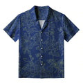 Japanese floral aloha shirt for vacation