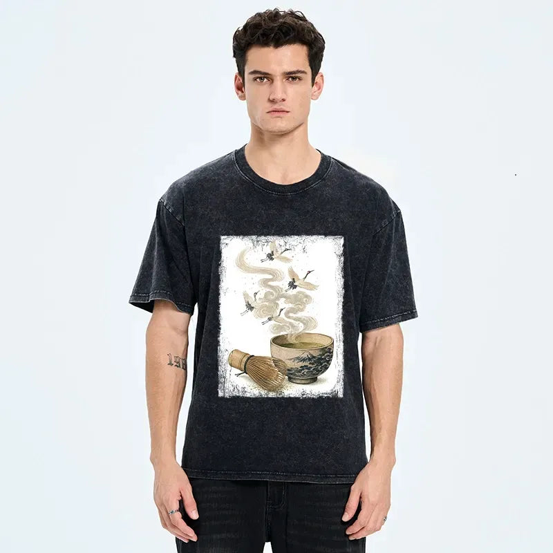New Arrival Japanese Ukiyo-e Washed T-Shirt