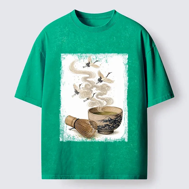 Free Shipping Wabi Sabi Crane Print Tee