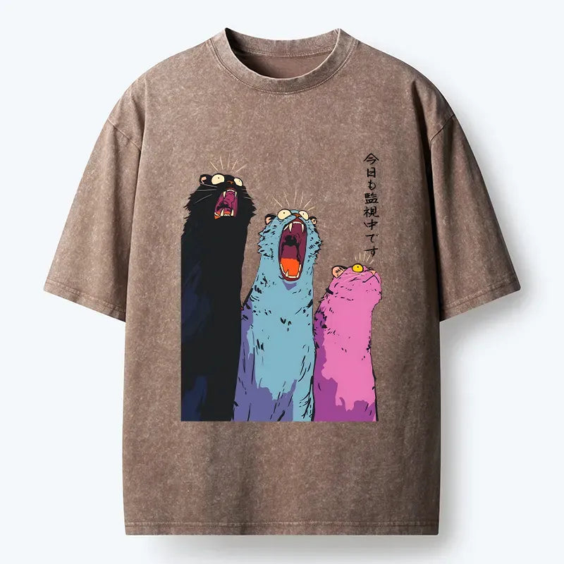 Comfortable unisex cat t-shirt for summer
