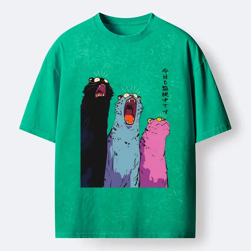Comfortable unisex cat t-shirt for summer