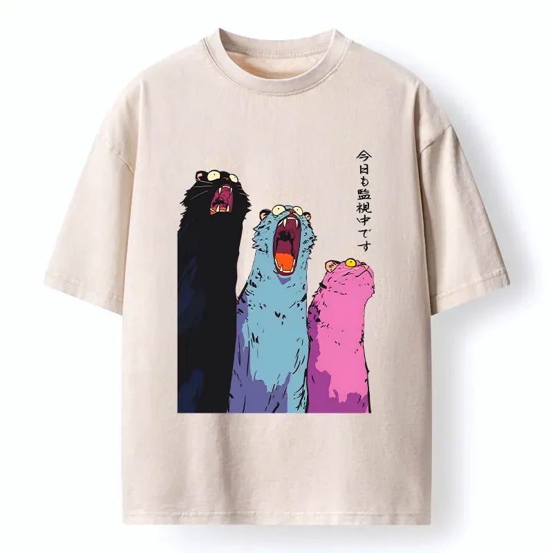 Comfortable unisex cat t-shirt for summer