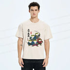 Kyoto-Lion Five Frog Samurai Washed T-Shirt