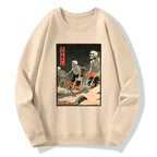japanese rising skeleton sweatshirt