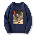 japanese rising skeleton sweatshirt