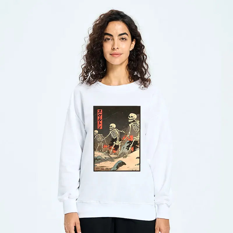 kyoto lion skeleton sweatshirt unisex