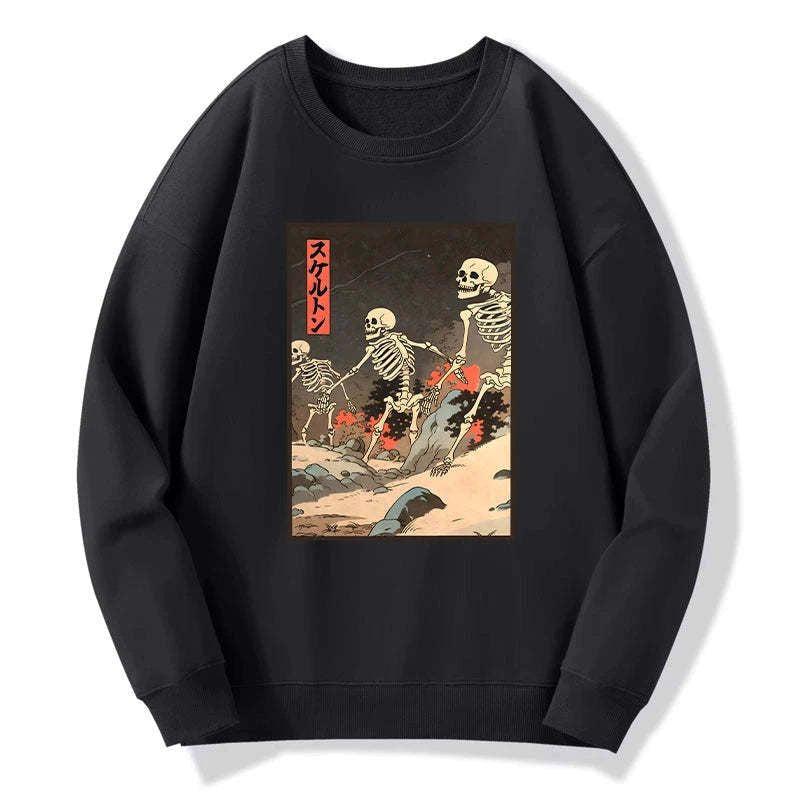 japanese skeleton sweatshirt best seller