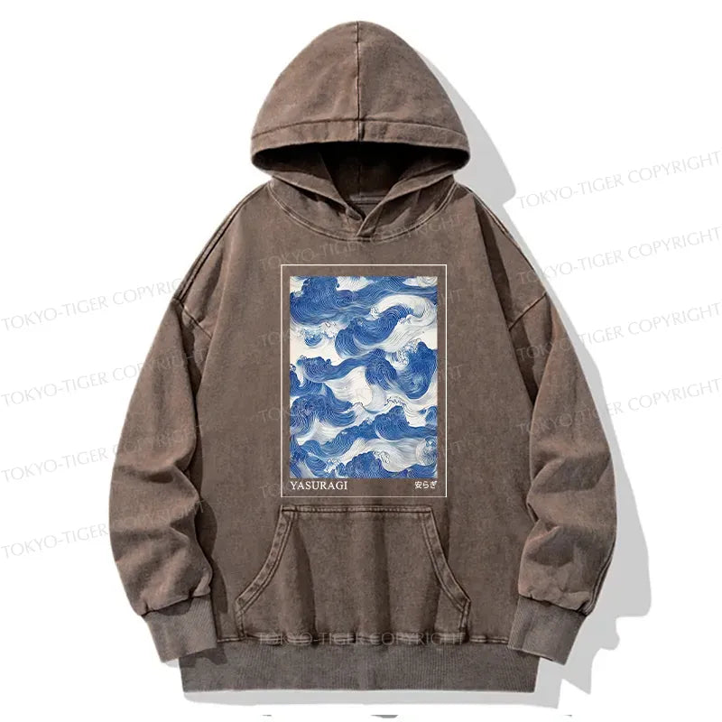 Japanese retro wave hoodie for daily wear