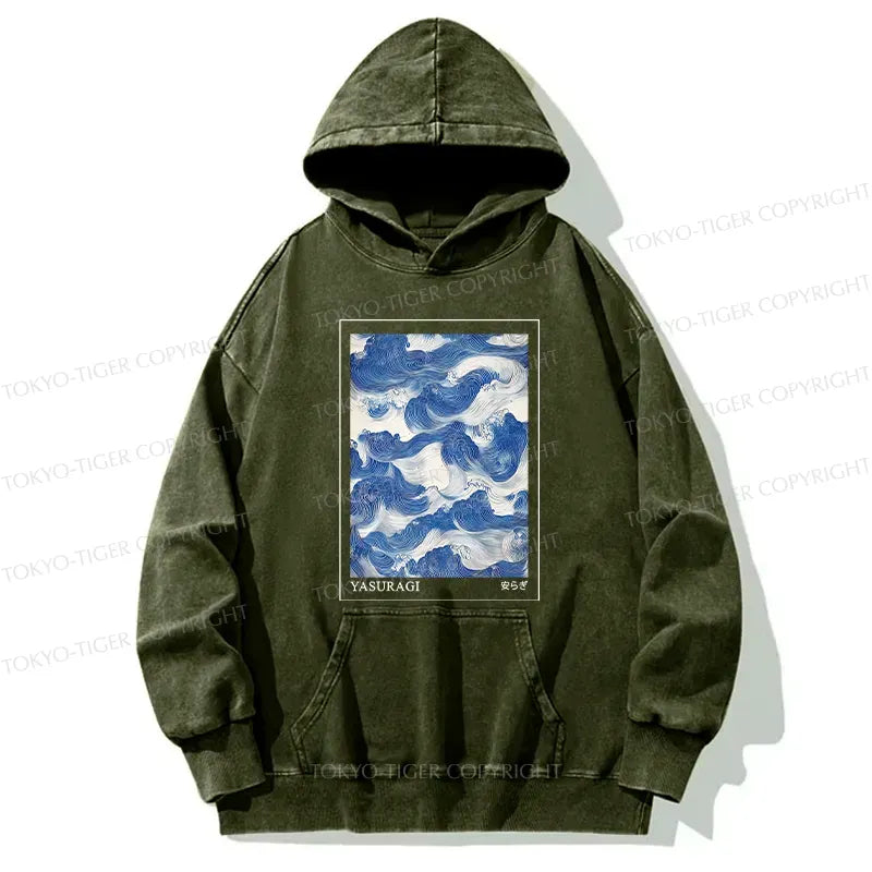 Japanese retro wave hoodie for daily wear