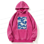 Japanese retro wave hoodie for daily wear