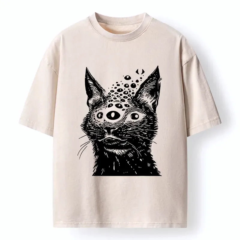 trippy cat third eye unisex t-shirt comfortable