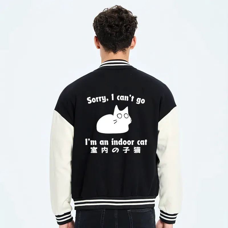 embroidered kitten varsity jacket on sale