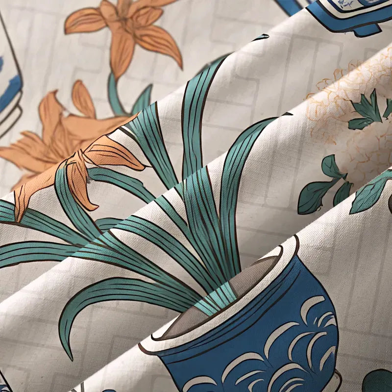 Potted Plants Ukiyo-e Shirt for Vacation