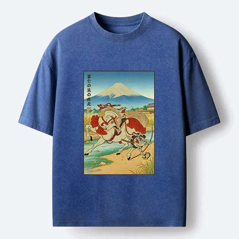Japanese Washed T-Shirt for Vacation