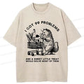 Washed Cat T-Shirt Comfortable Gift