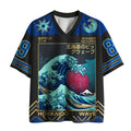 Ukiyo-e Style Mesh Jersey for Streetwear