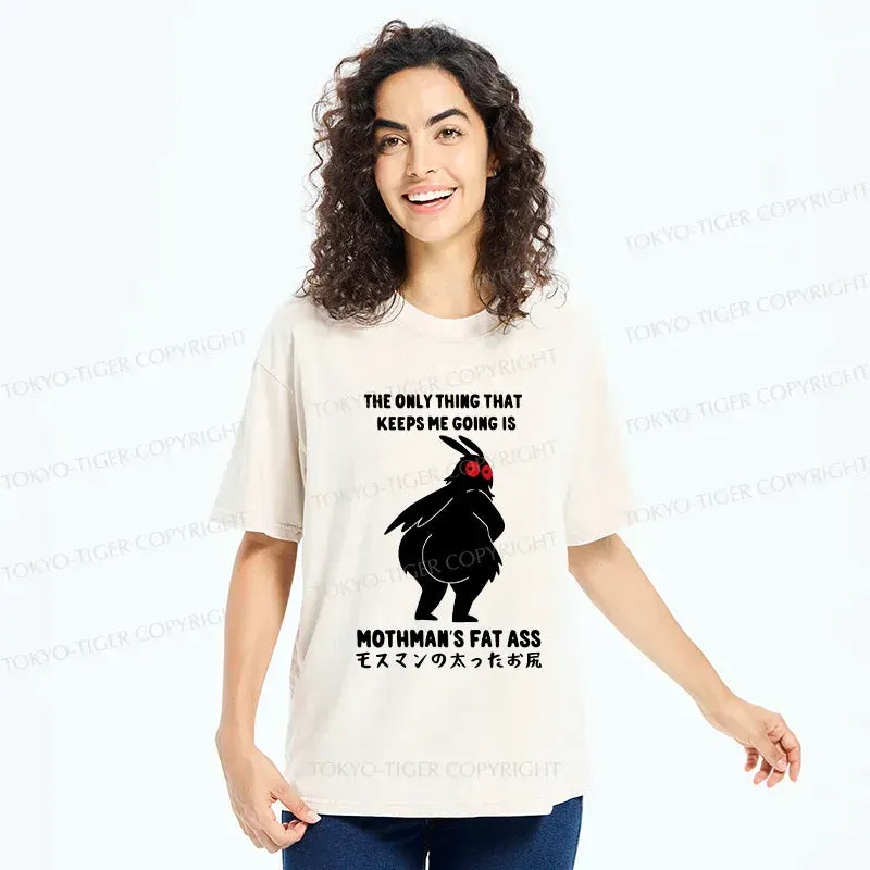 Ukiyo-e Mothman Cotton Tee for Street Style