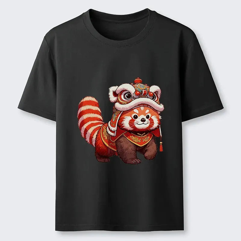 Kyoto Lion Dance Classic Cotton Tee for Casual