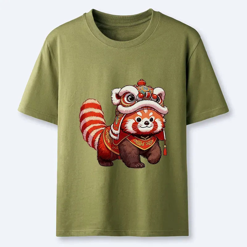 Kyoto Lion Dance Classic Cotton Tee for Casual