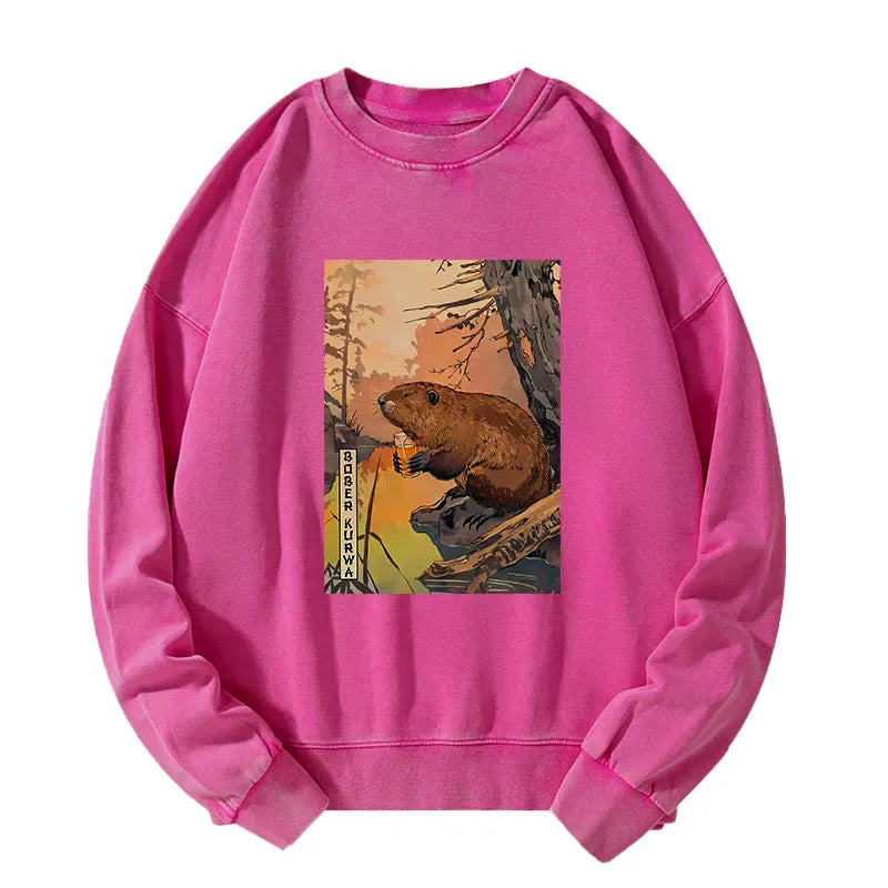 beaver by the river sweatshirt for daily wear