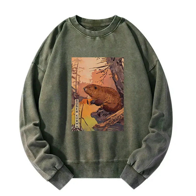 beaver by the river sweatshirt for daily wear