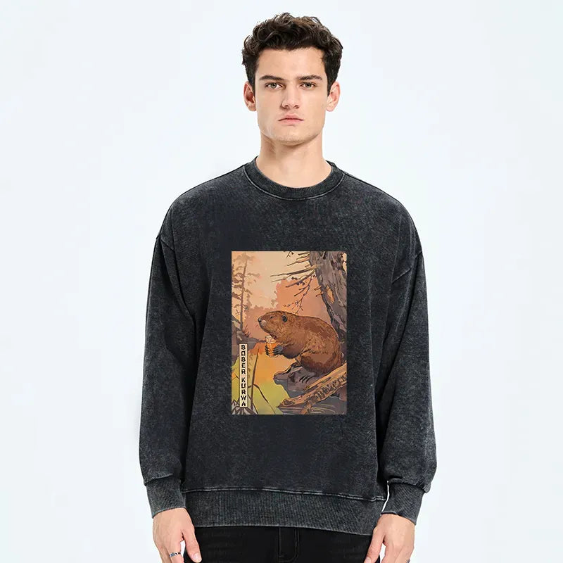 beaver by the river sweatshirt for daily wear