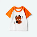 Kyoto-Lion Cute Fox Kids Raglan T-shirt