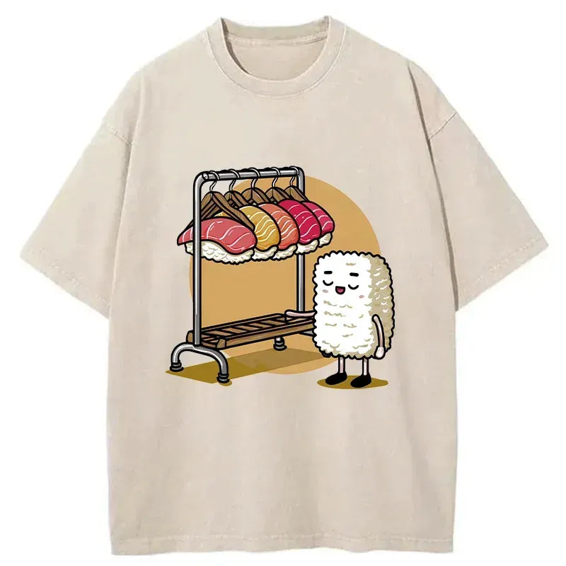 Kyoto-Lion Sushi Selection Hat Washed T-Shirt