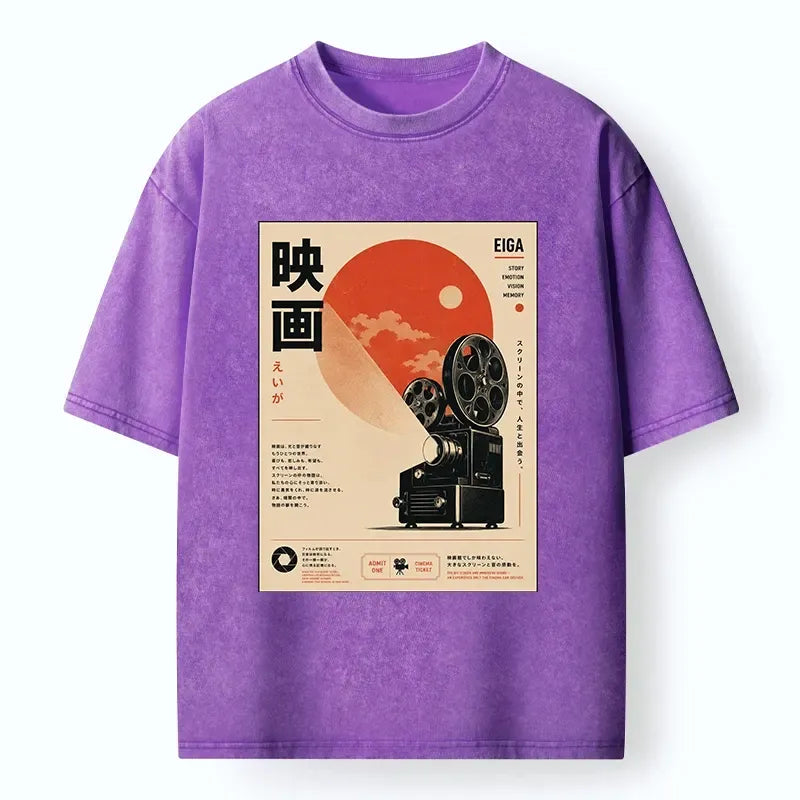 Vintage Japanese Cinema T-Shirt for Summer