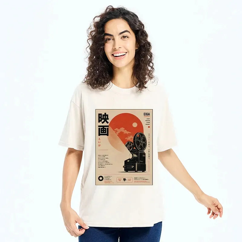 Vintage Japanese Cinema T-Shirt for Summer
