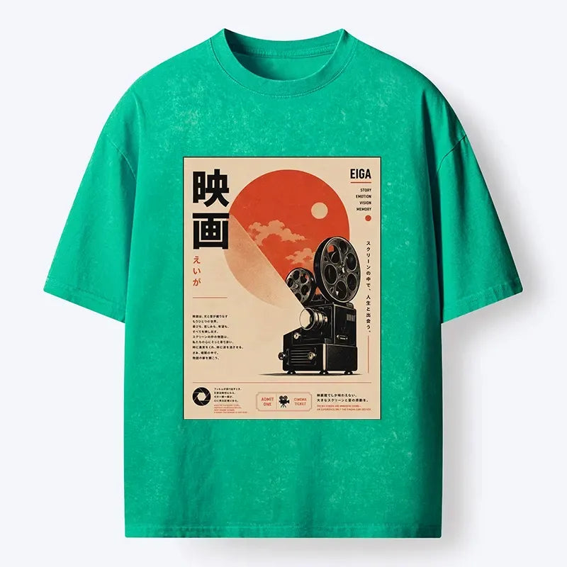 Vintage Japanese Cinema T-Shirt for Summer
