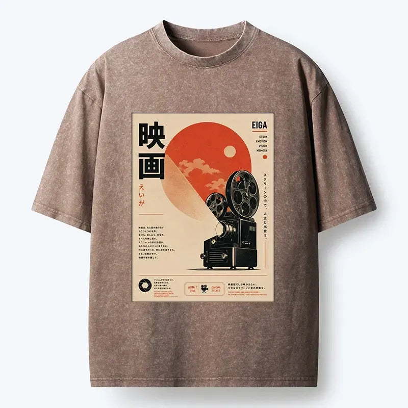 Vintage Japanese Cinema T-Shirt for Summer