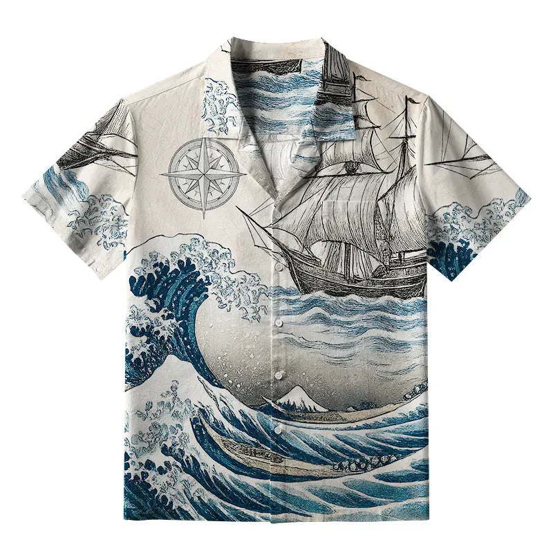 Kyoto Lion Ship Great Waves Shirt