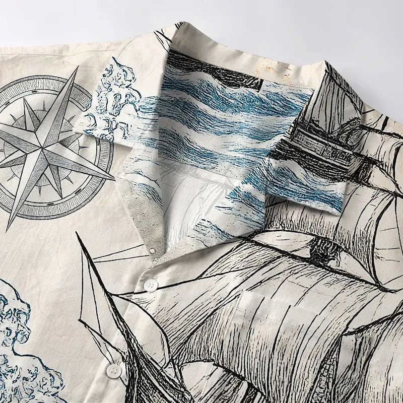 Sailing Ship Hawaiian Shirt Free Shipping