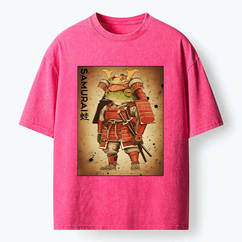 Kyoto-Lion Frog Japanese General Washed T-Shirt