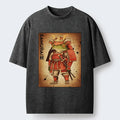 Japanese Frog Washed T-Shirt for Gift Idea