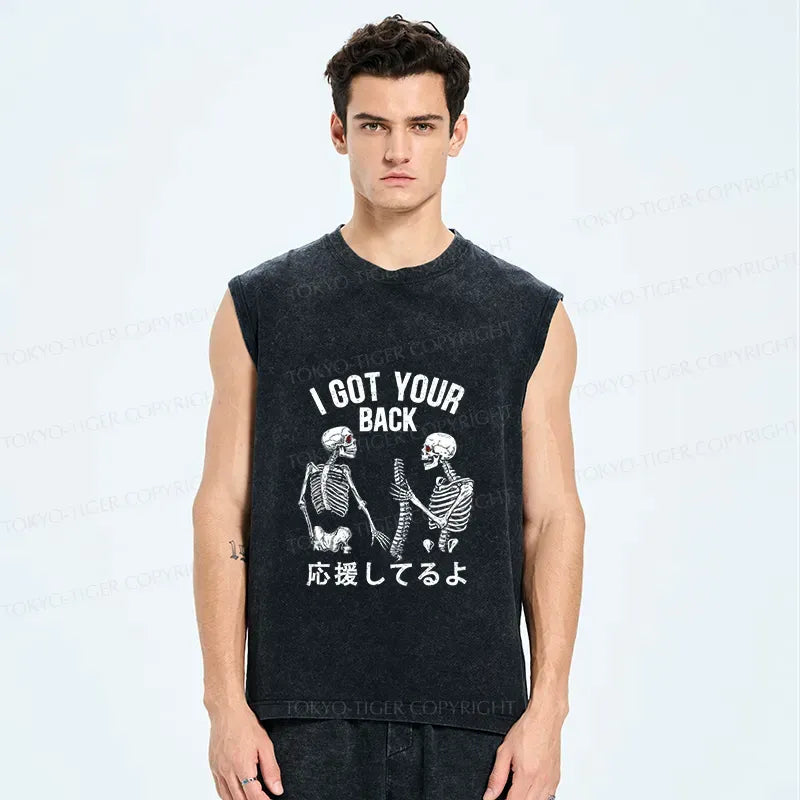 washed cotton tank top for summer vacation