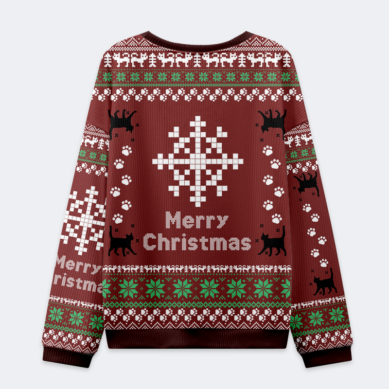 japanese cat ugly sweatshirt for men