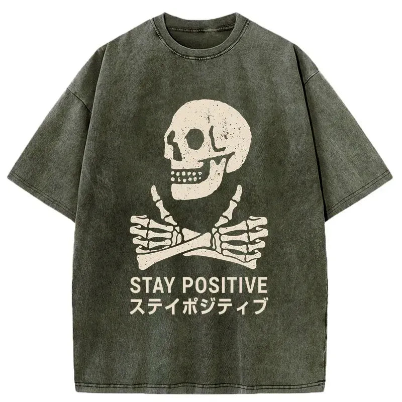 Kyoto-Lion Optimistic Supporter Washed T-Shirt