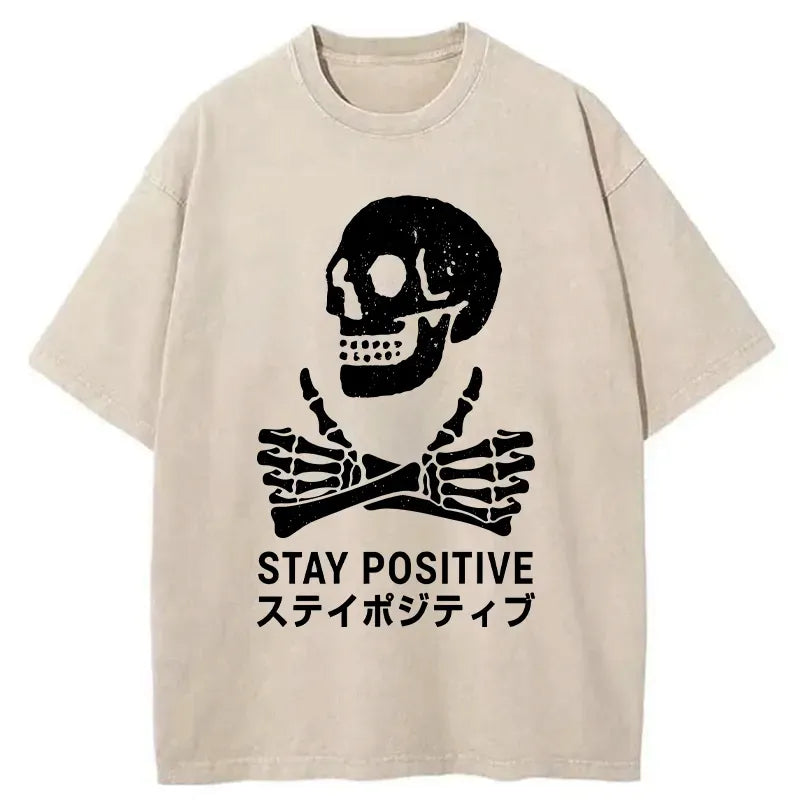 Japanese Vintage Washed T-Shirt for Daily Wear