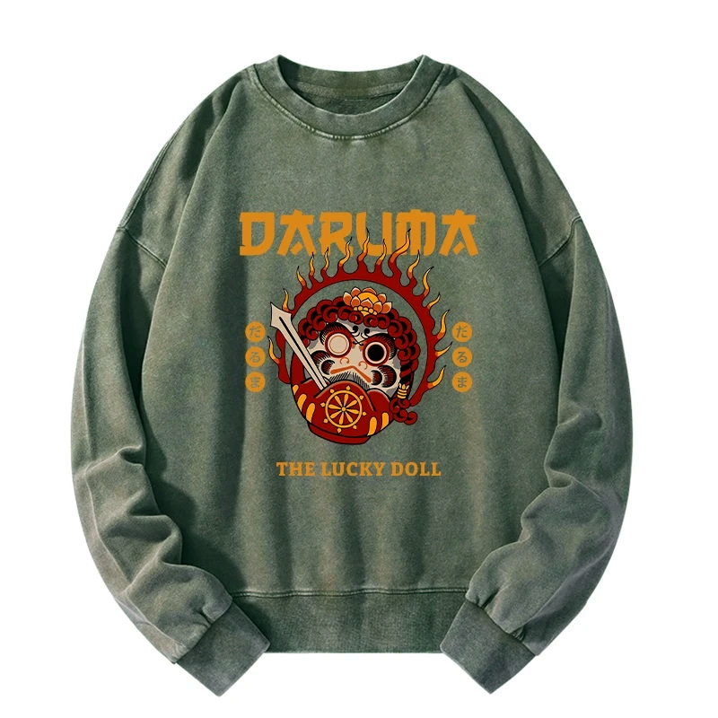 japanese lucky doll sweatshirt for vacation